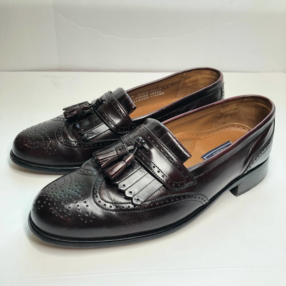 Bostonian Classics First Flex Tassel Wingtip Leather Loafers - Size 8 - Picture 1 of 10